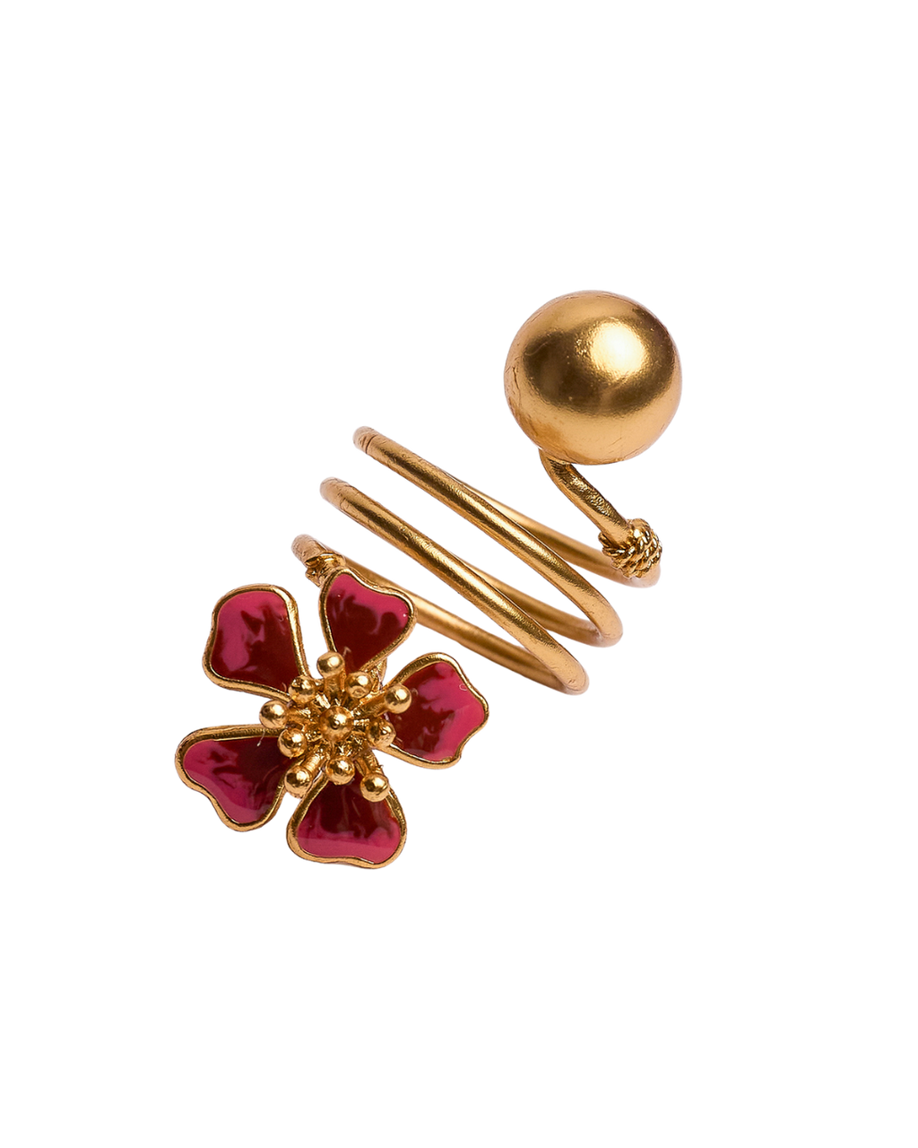 AURORA MINI ESPIRAL TERRACOTA SWIRL RING