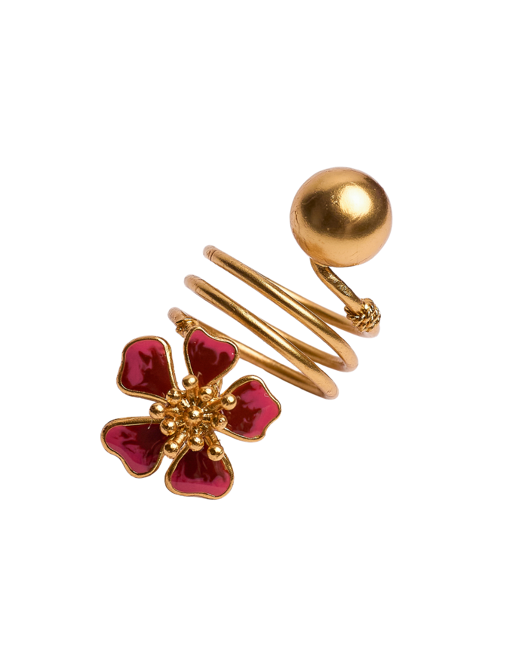 AURORA MINI ESPIRAL TERRACOTA SWIRL RING