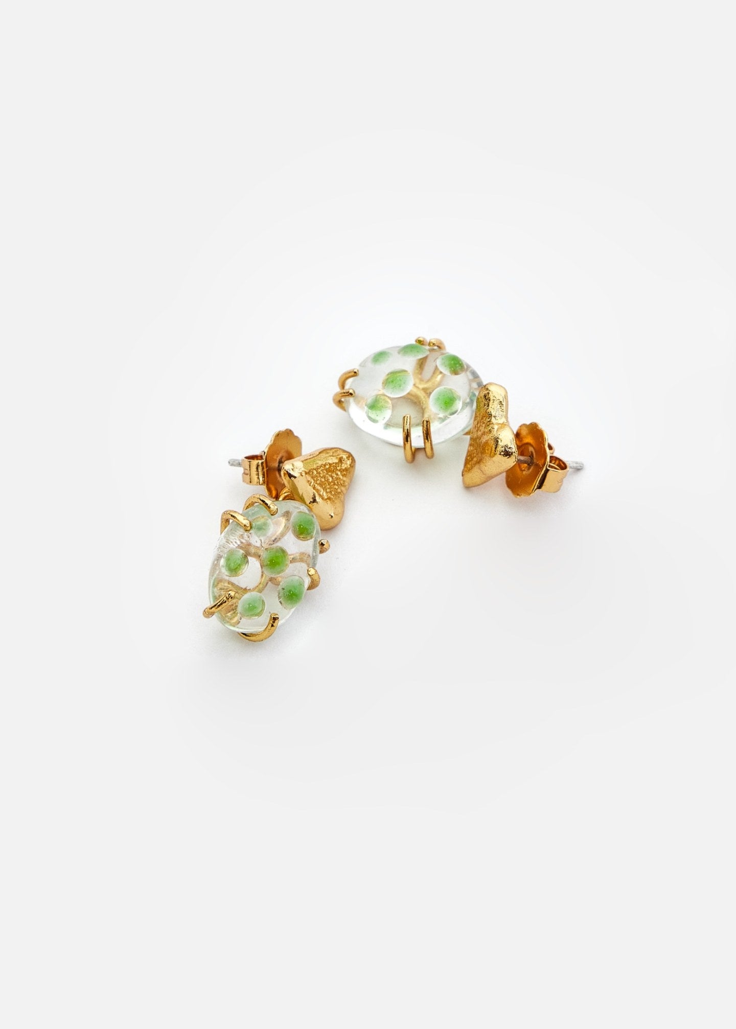 Earrings Mini Cuarzos Pétalos Greeny