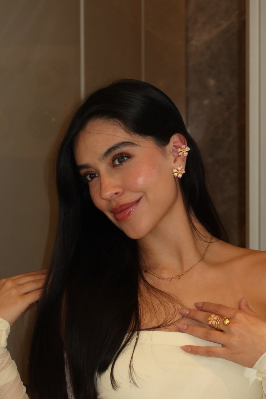 AURORA MINI ROSA EARCUFF