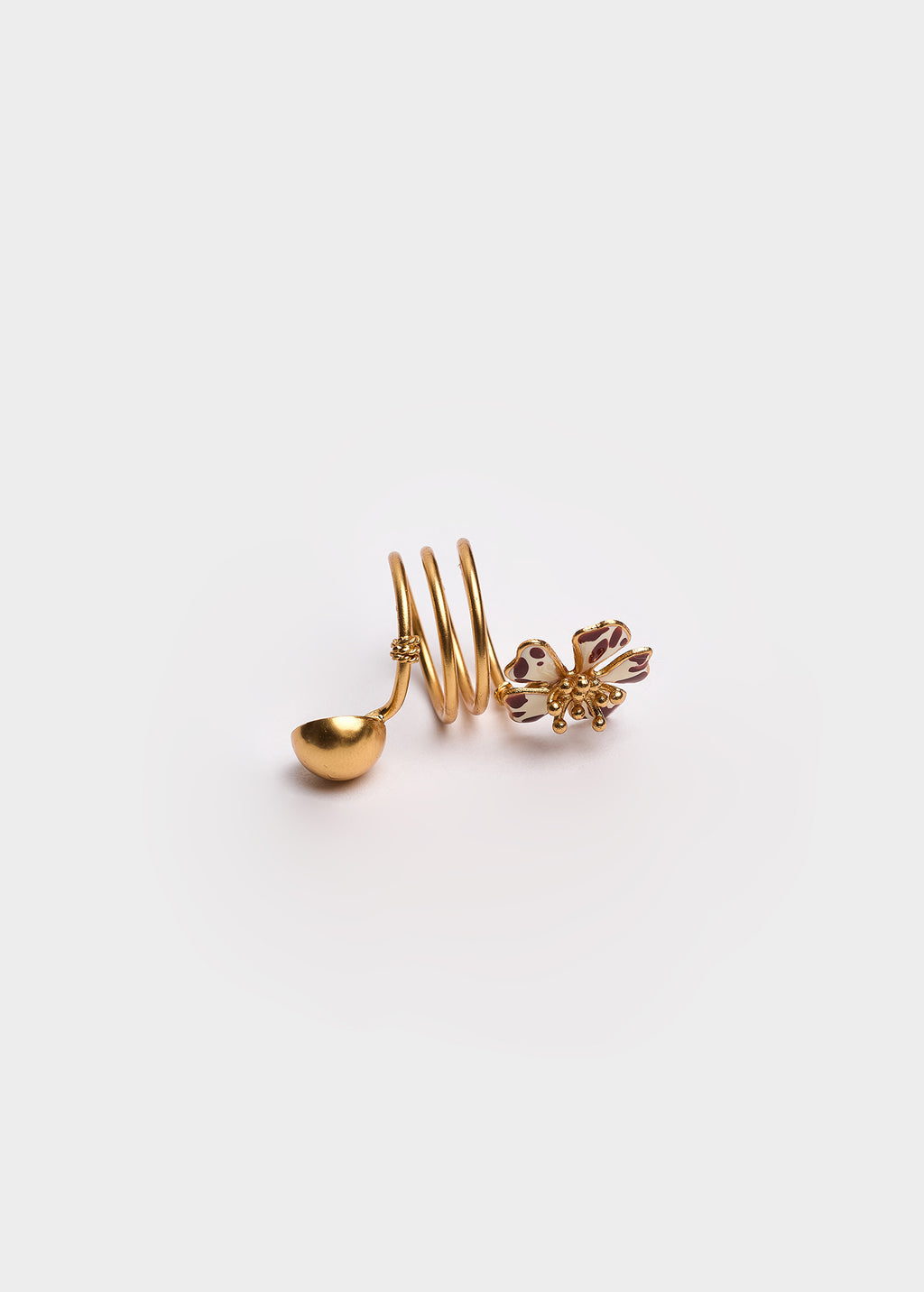 AURORA MINI ESPIRAL TERRACOTA SWIRL RING