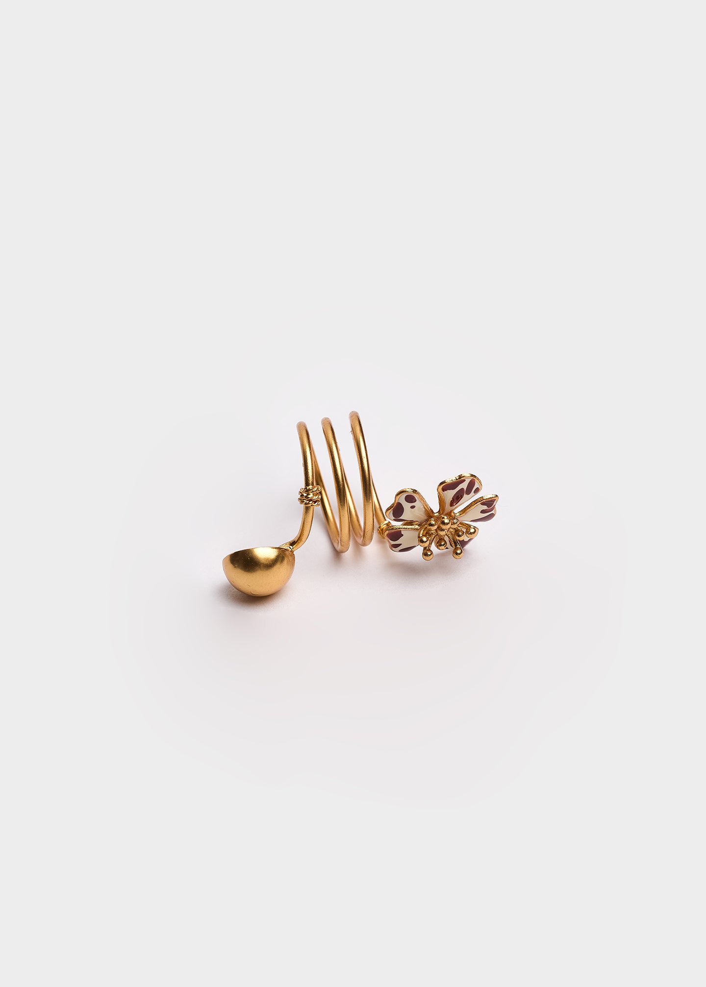 AURORA MINI ESPIRAL TERRACOTA SWIRL RING