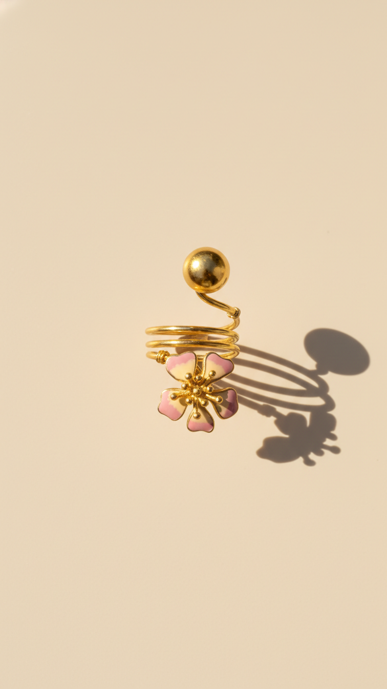 ANILLO AURORA MINI ESPIRAL ROSA SWIRL